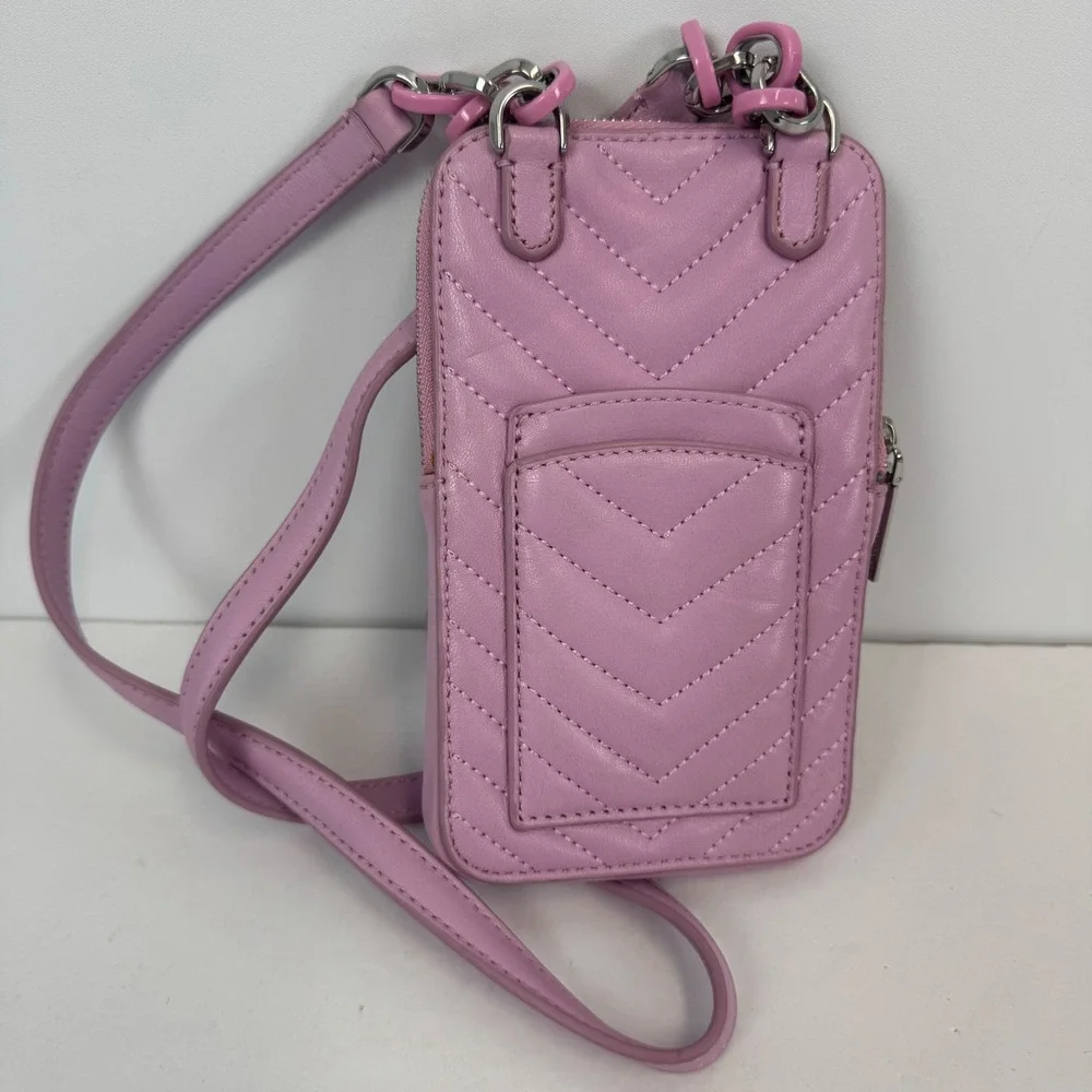 Kate Spade Amelia Resin Phone Crossbody Bag Sweet Pea Pink Quilted Leather NWT